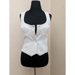 Kenar Studio Women's Short Sleeve Crop Scoop Top Size 6